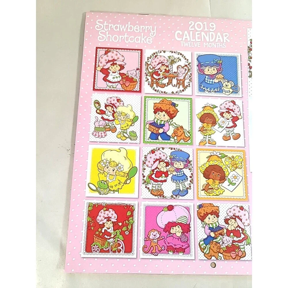 2019 Strawberry Shortcake 12 Month Wall Calendar ( Open) NOS